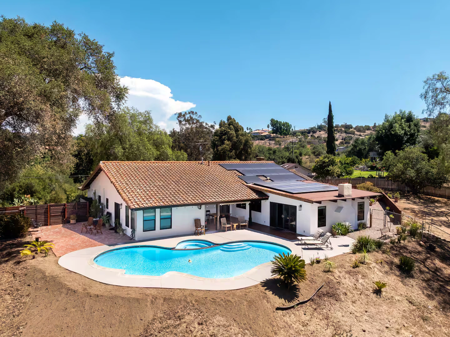 Pool home with valley views in Fallbrook, California